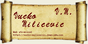 Vučko Milićević vizit kartica